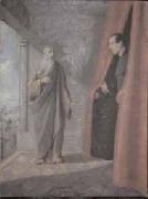 Ivan Grohar Srecanje zupnika Erzena z Abrahamom Sweden oil painting artist